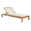 Gartenliege 200 x 70 cm Holz Beige verstellbar