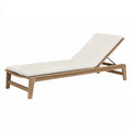 Sonnenliege 200 x 70 x 35 cm Holz Beige mit verstellbarer Rückenlehne